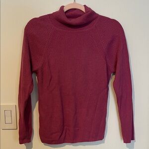 Faded Glory Women's Turtle Neck Sweater - Deep Pink